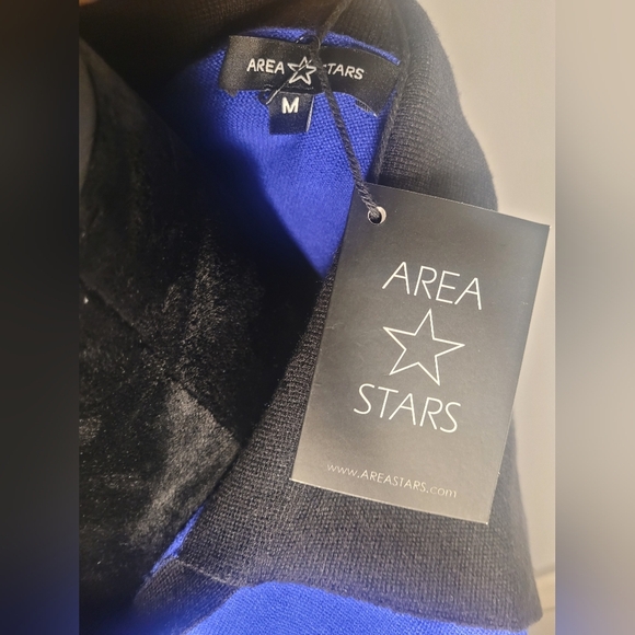 Area Stars X Bloomingdales Blue and Black Women's Cardigan. Sz M NWT - Picture 7 of 9